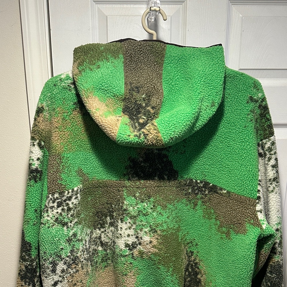 Nike Sport Essentials Half-Zip Sherpa Pullover Green and Brown 3XL - Picture 8 of 9